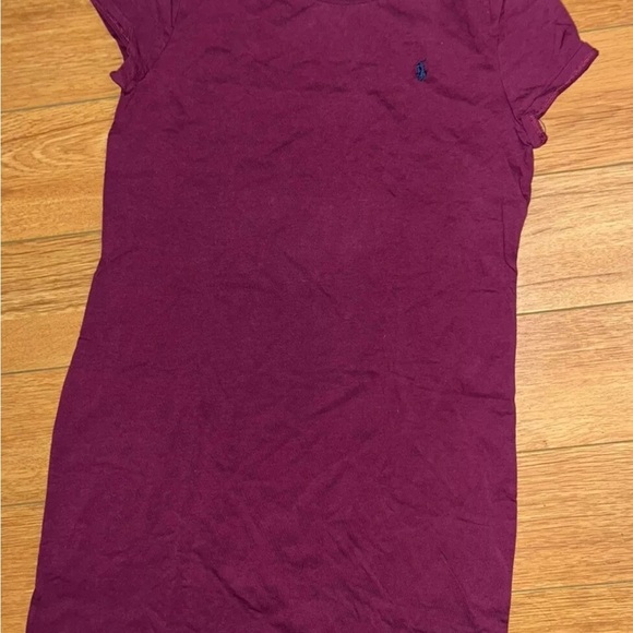 Polo Ralph Lauren Purple Girls Shirt Dress Short Sleeves Size XL 16 - Picture 1 of 2